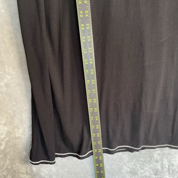 Max Studio Shift Dress Womens 2X Embroidered Sleeveless Black Floral Boho Plus - Picture 5 of 10